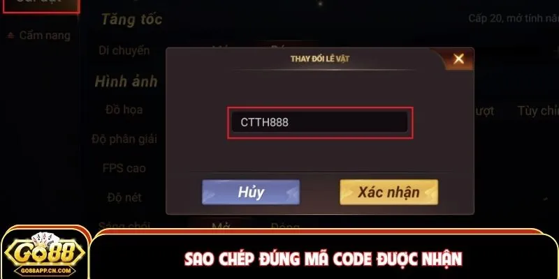 Sao chép đúng mã code được nhận